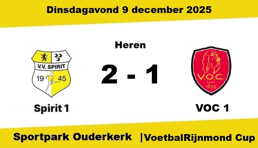 Spirit sluit 2025 af met stunt tegen VOC: 2–1