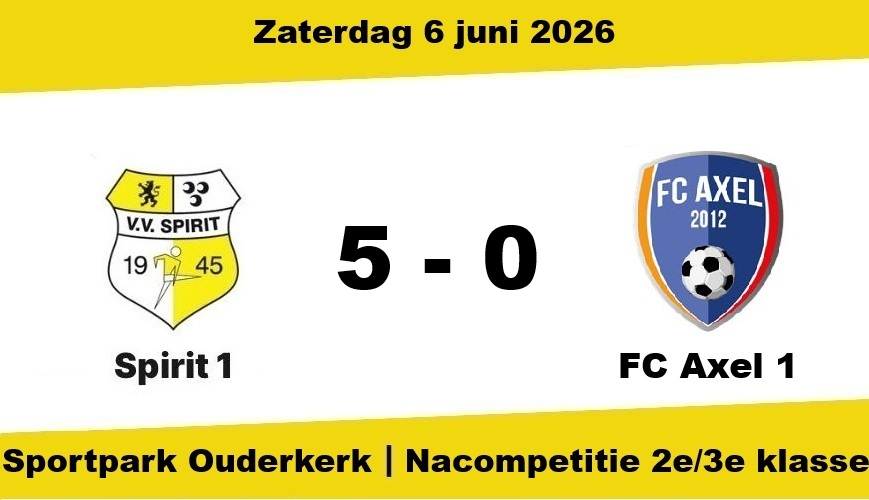 Spirit bereikt opnieuw promotiefinale na overtuigende zege op FC Axel (5-0)