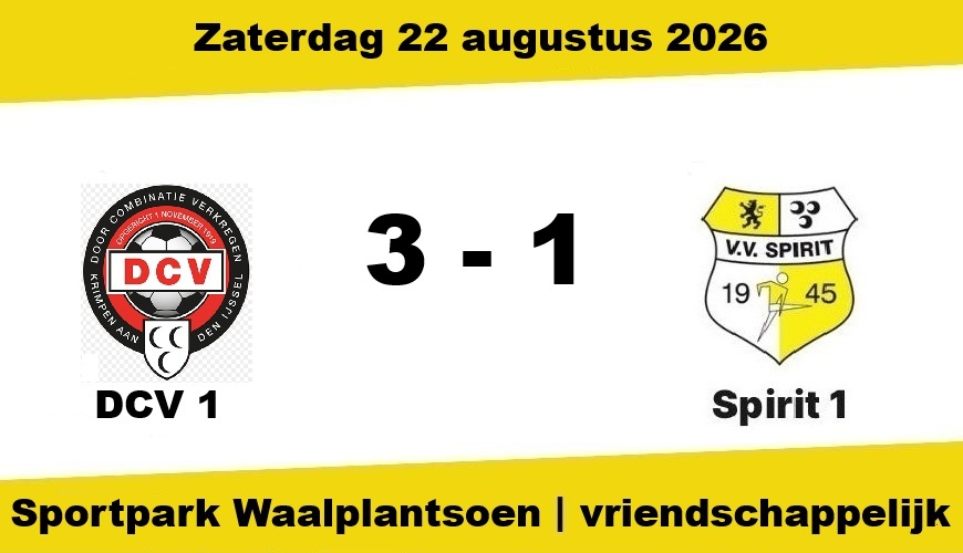 Spirit veel te licht bevonden tegen DCV: 3-1