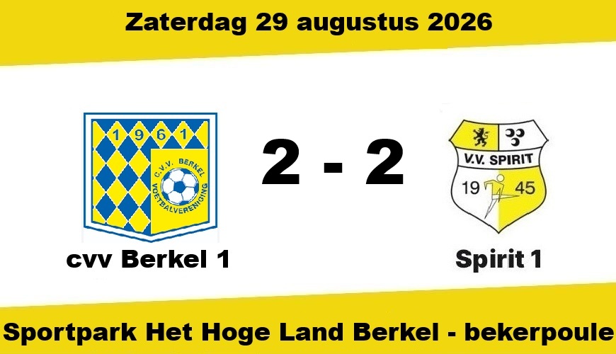 Spirit neemt geen afstand van Berkel en ontsnapt met gelijkspel: 2-2