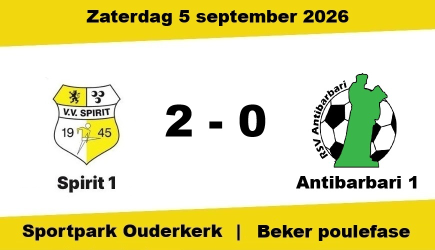 Dik verdiende overwinning Spirit op Antibarbari: 2-0