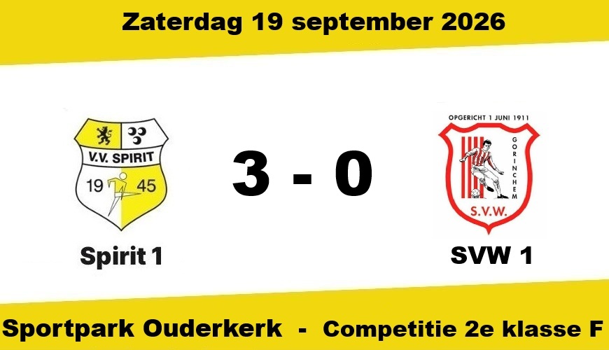 Spirit start competitie met overtuigende 3-0 overwinning op SVW