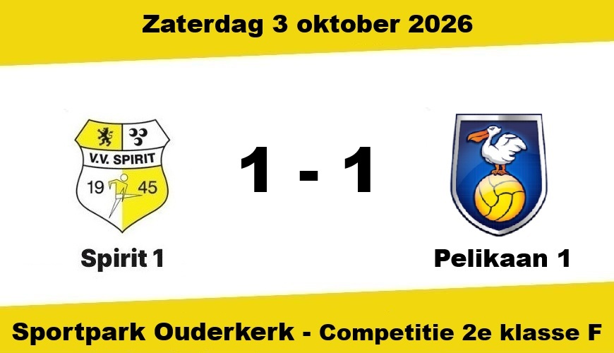 Keepers van Spirit houden hun ploeg op de been tegen Pelikaan (1-1)