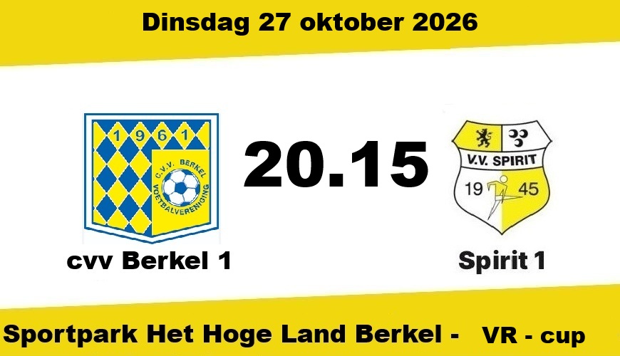 Spirit opnieuw op bezoek bij cvv Berkel, nu in de Voetbal Rijnmond Cup