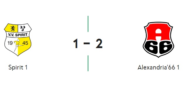 Spirit stelt teleur met thuisnederlaag tegen Alexandria’66 (1-2)