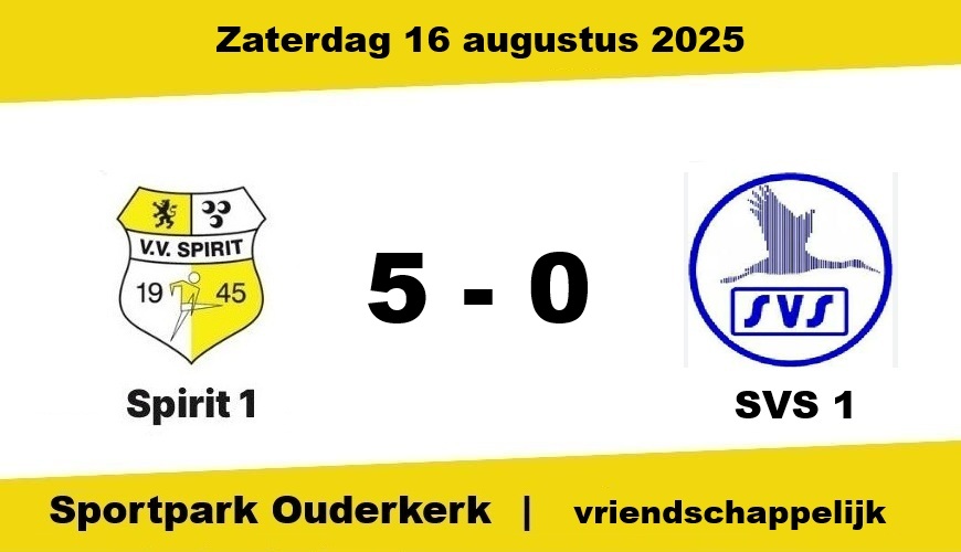 Spirit neemt pas in 2e helft afstand van SVS: 5-0