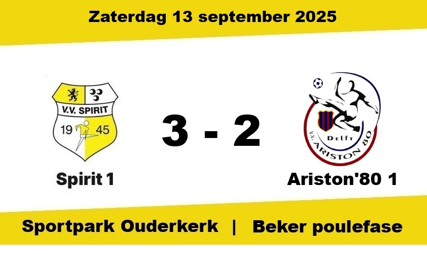 Spirit wint en plaatst zich als groepswinnaar na zege op Ariston’80 (3-2)