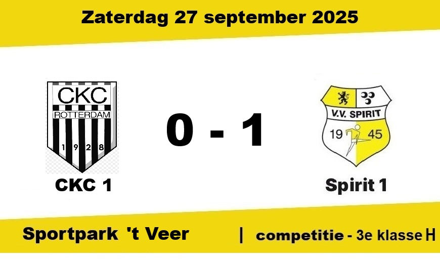 Spirit boekt zwaarbevochten overwinning bij CKC: 0-1