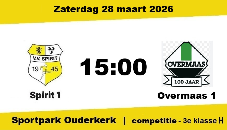 Voorbeschouwing: Spirit – Overmaas (28 maart)