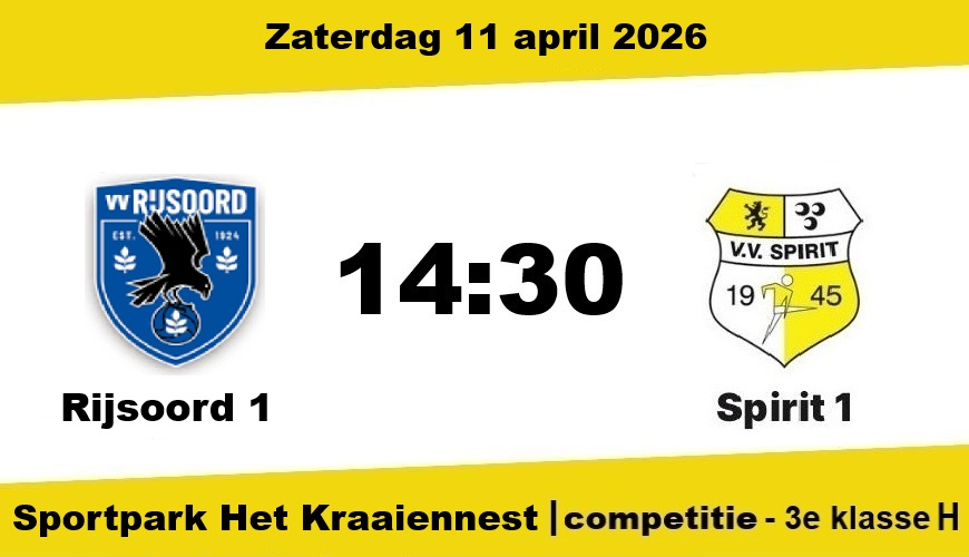 Spirit start zwaar drieluik met uitwedstrijd tegen Rijsoord