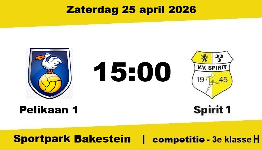 Spirit wacht zware uitwedstrijd tegen koploper Pelikaan