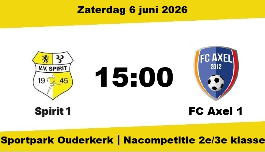 Spirit ontvangt zaterdag in de nacompetitie FC Axel