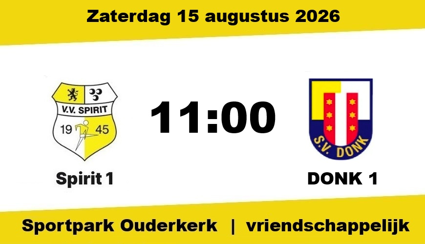 Spirit begint voorbereiding met oefenduel tegen sv DONK