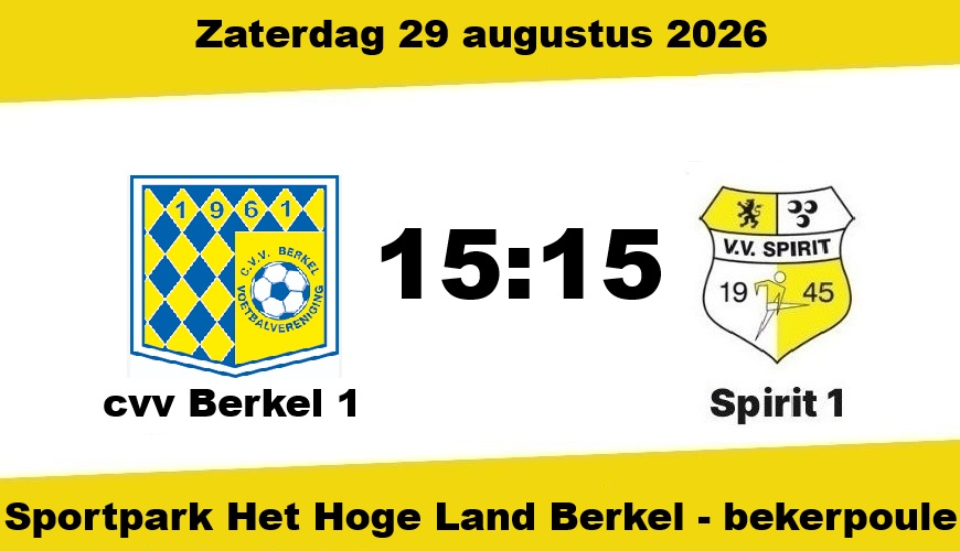 Spirit voor de beker naar Berkel