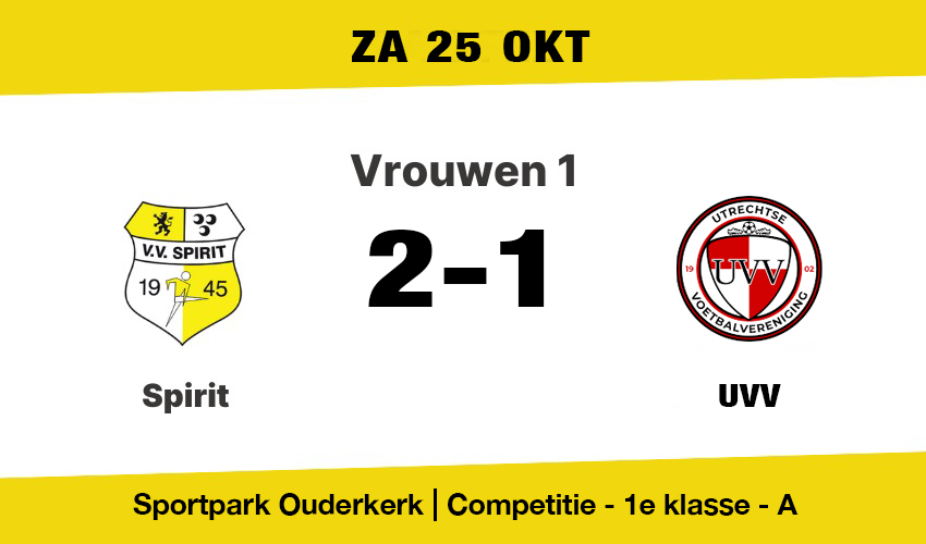 Spirit wint topper tegen UVV