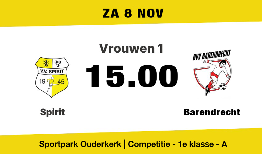 Spirit ontvangt Barendrecht