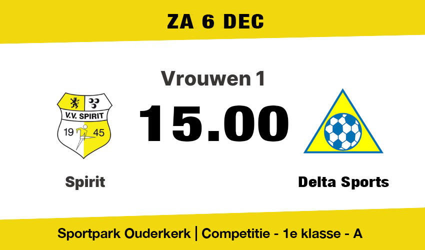 Spirit ontvangt Delta Sports en Oudewater