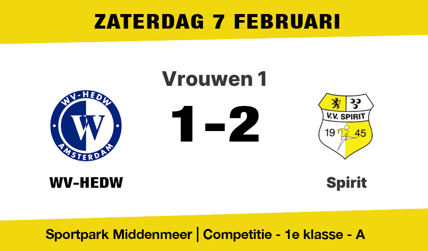 Hele knappe overwinning op WV-HEDW