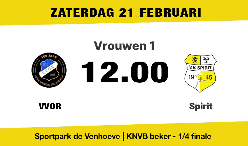 Kwartfinale beker voor Spirit