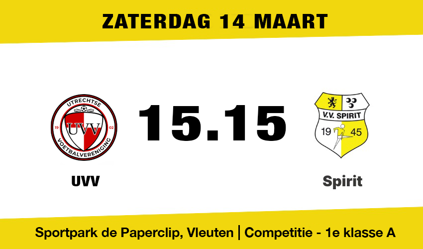 Spirit naar Utrecht voor topper