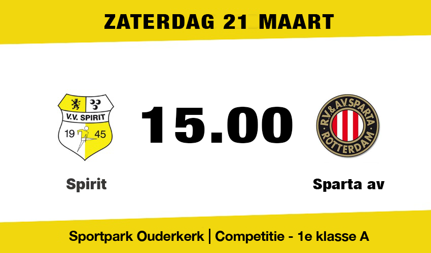 Spirit ontvangt koploper Sparta av