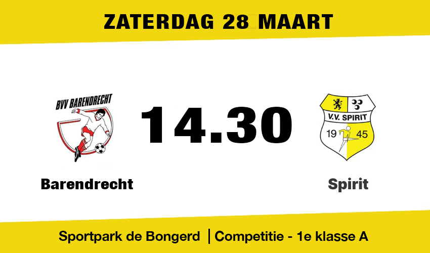 Spirit tegen Barendrecht