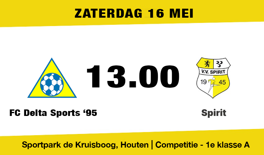 Spirit speelt laatste competitiewedstrijd