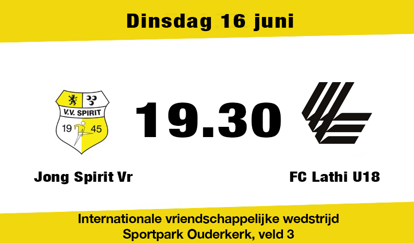 Jong Spirit tegen jong FC Lathi