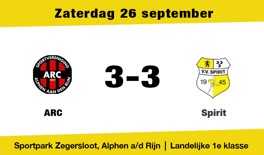 Spirit pakt een punt bij ARC
