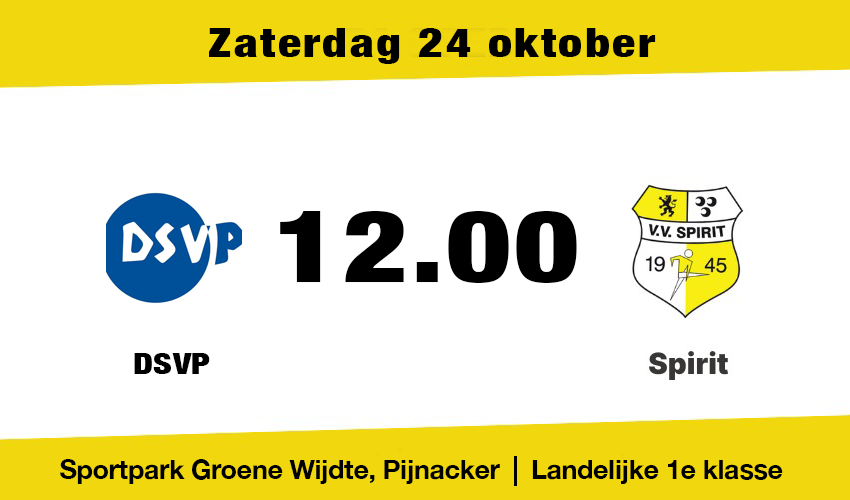 Spirit wacht zware klus bij koploper DSVP