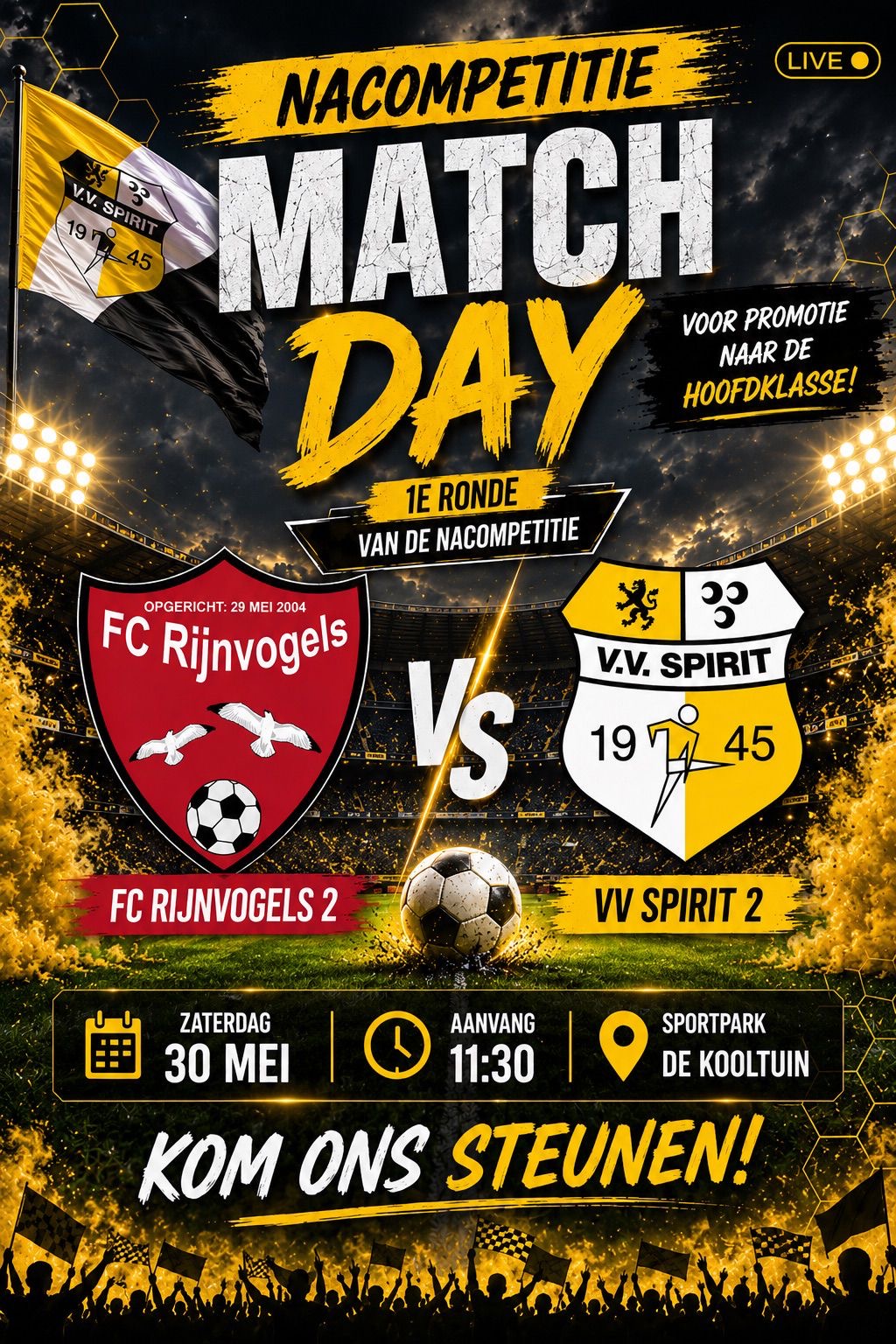 *Spirit 2 plaatst zich voor nacompetitie* ⚽️💛