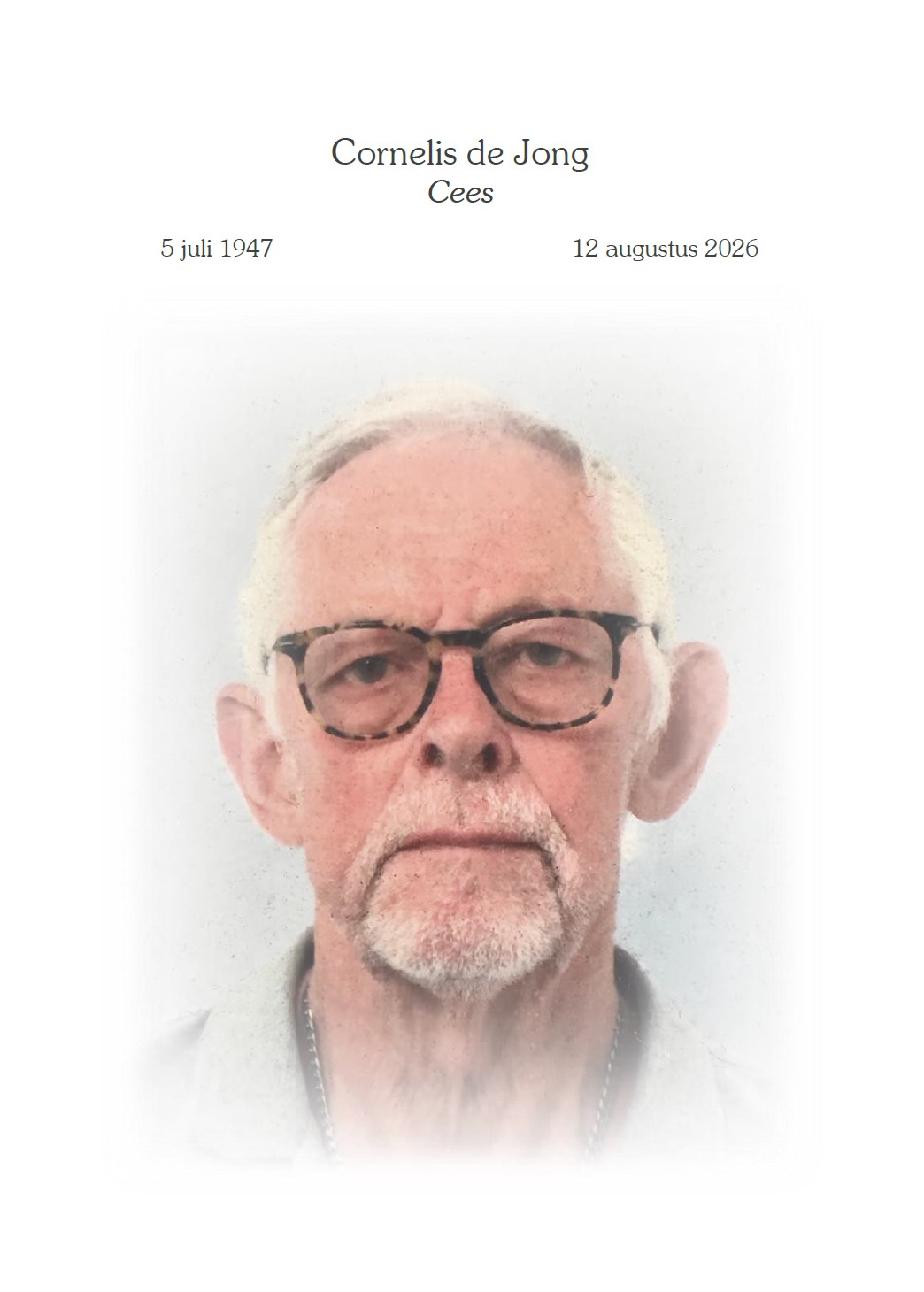 In Memoriam Cees de Jong
