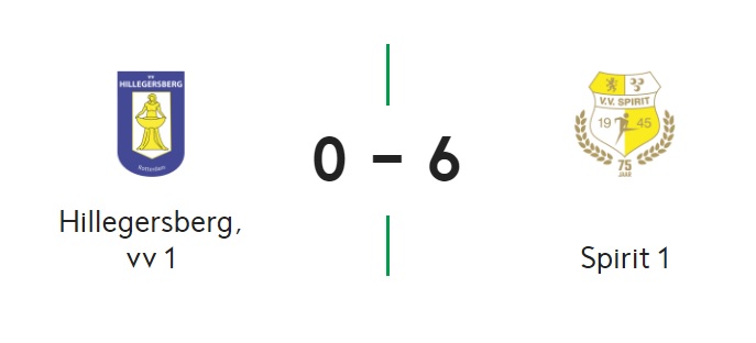 Spirit start seizoen met overwinning bij Hillegersberg: 0-6