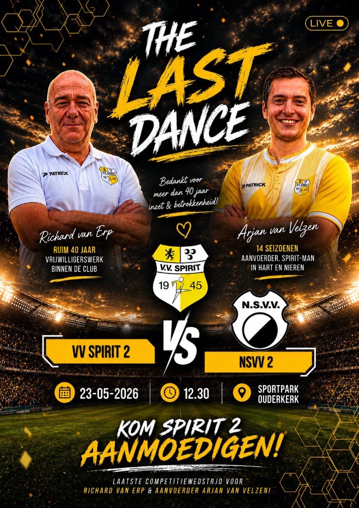 Morgen alles op het spel voor Spirit 2! 💛⚽️