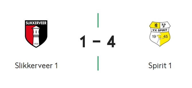 Spirit nog lief voor Slikkerveer na 1-4 overwinning