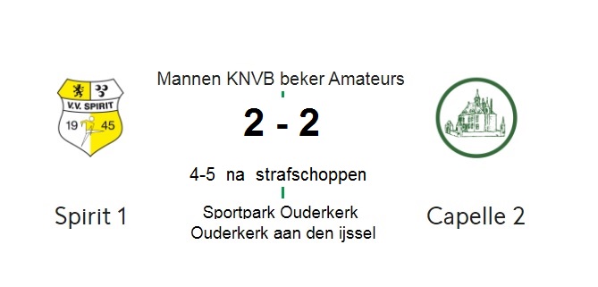 Spirit verliest na strafschoppen van Capelle 2